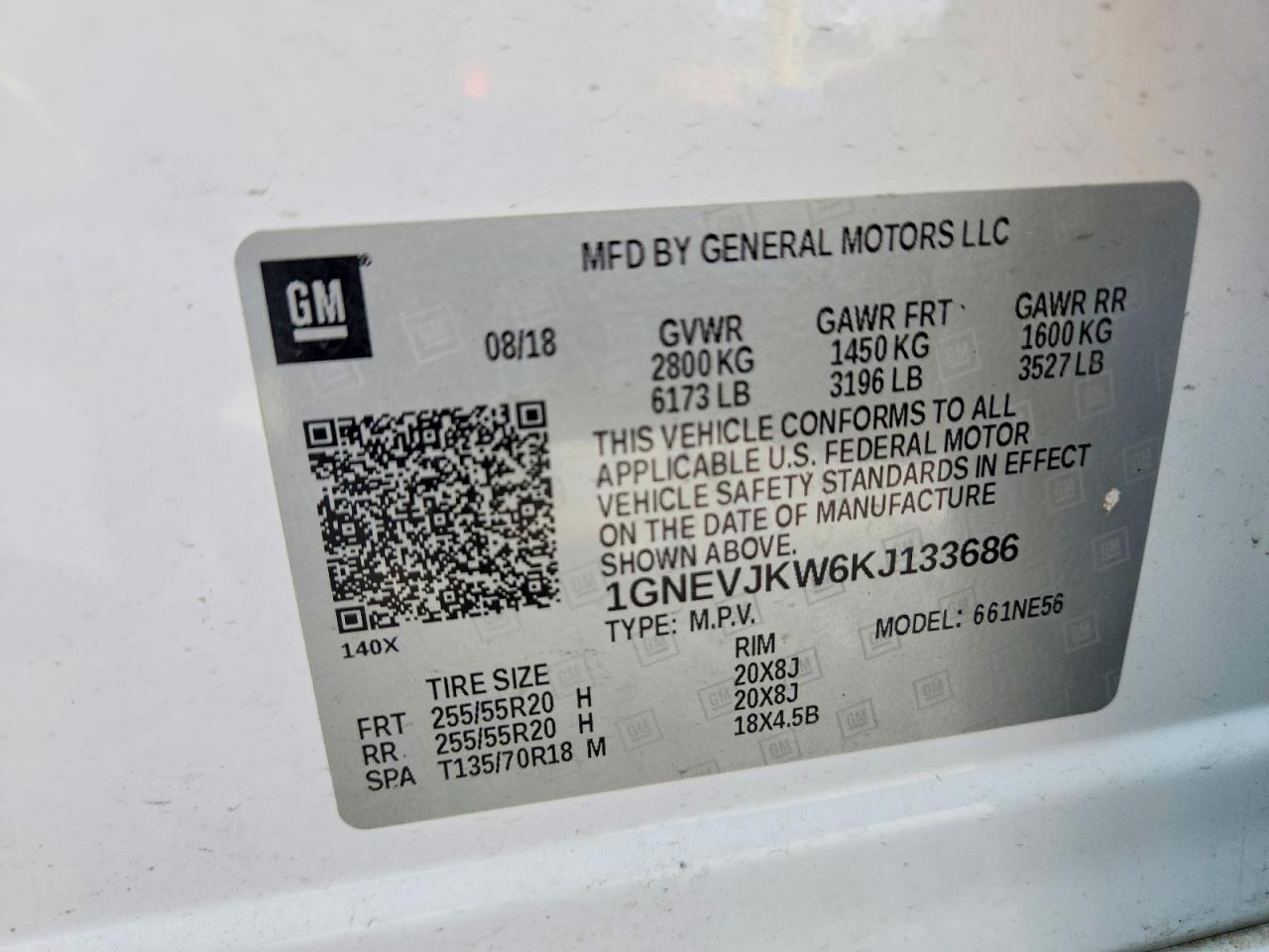 2019 CHEVROLET TRAVERSE