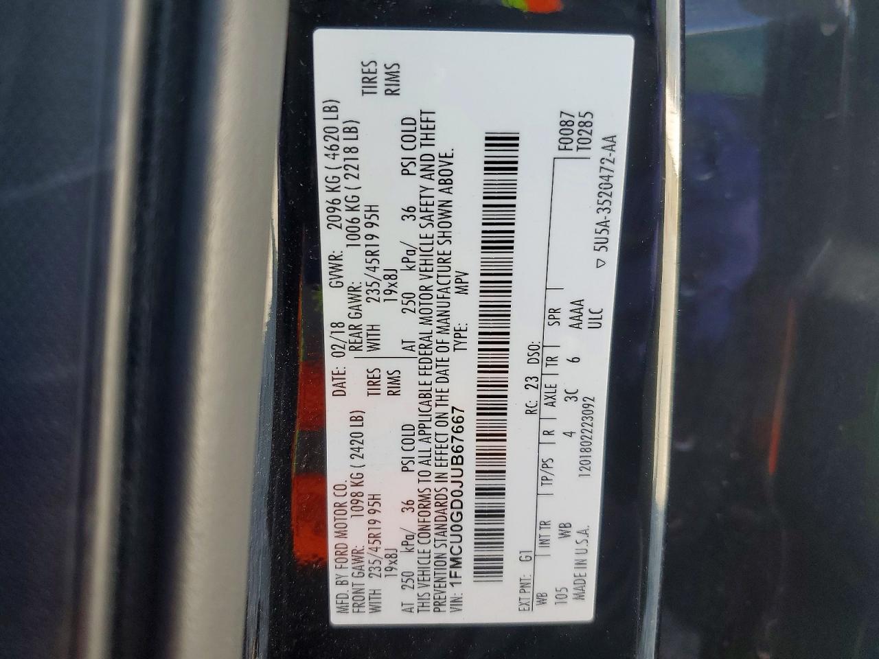 2018 FORD ESCAPE