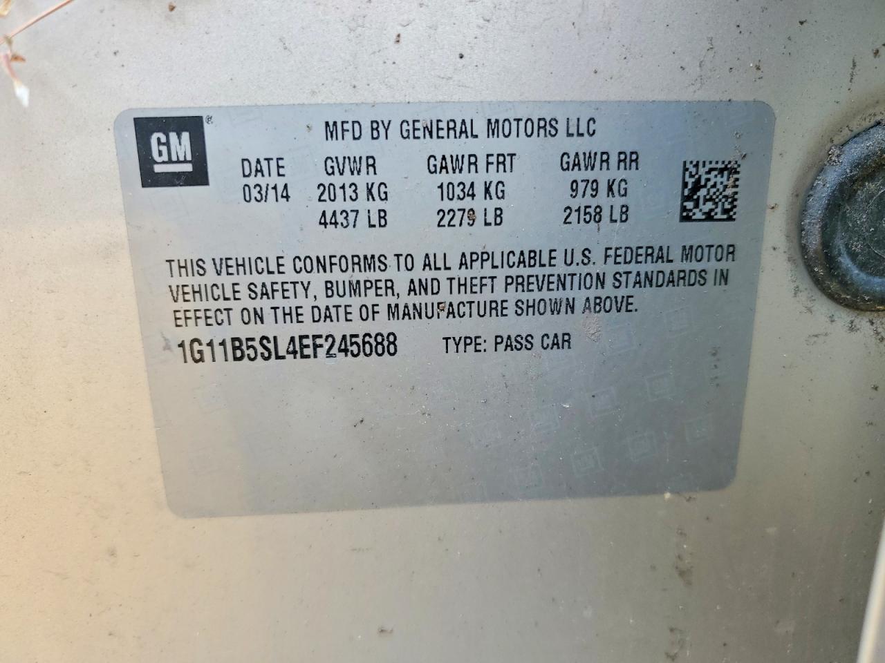 2014 CHEVROLET MALIBU