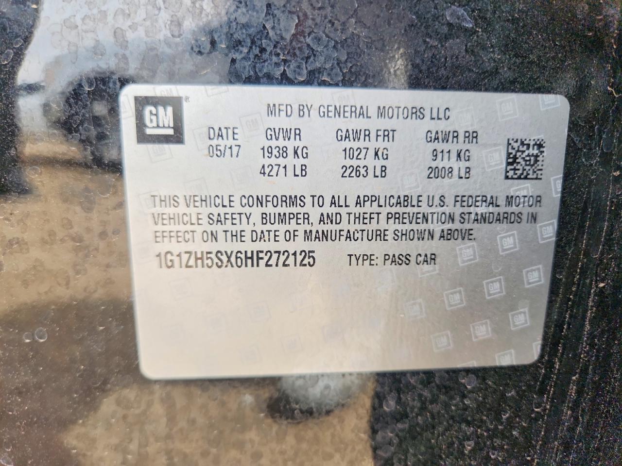 2017 CHEVROLET MALIBU
