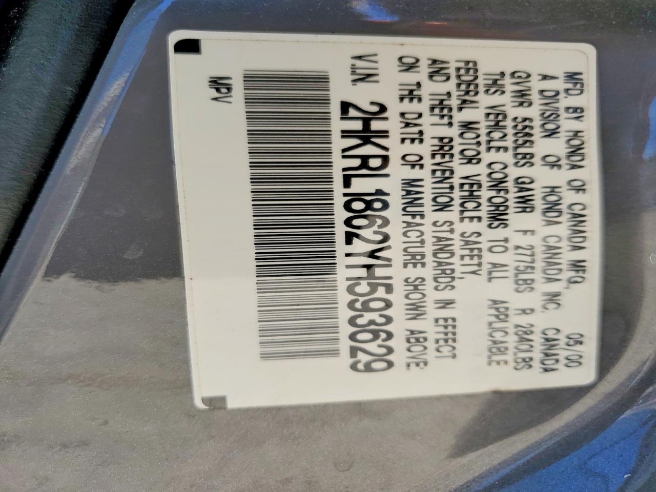 2000 HONDA ODYSSEY