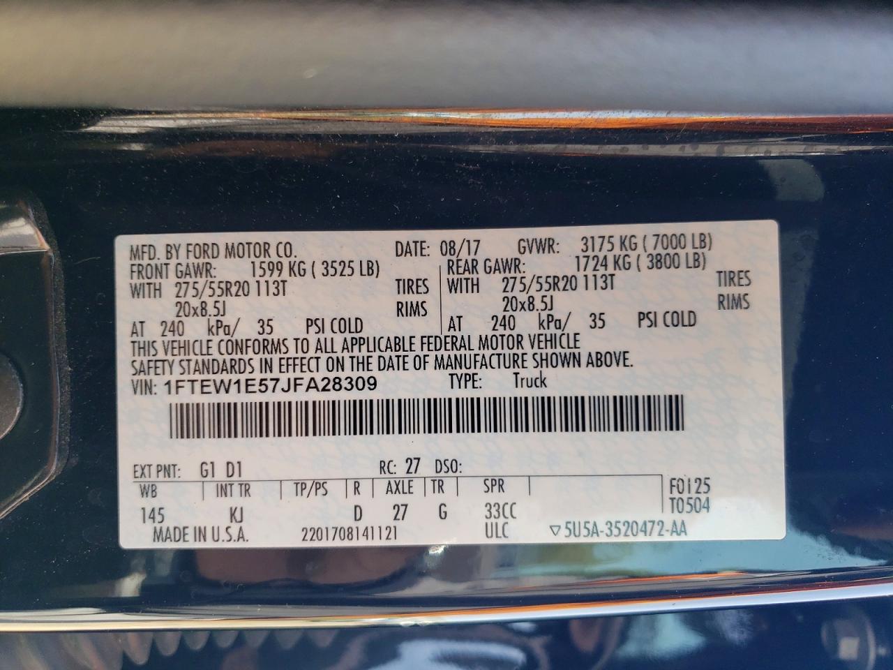 2018 FORD F150