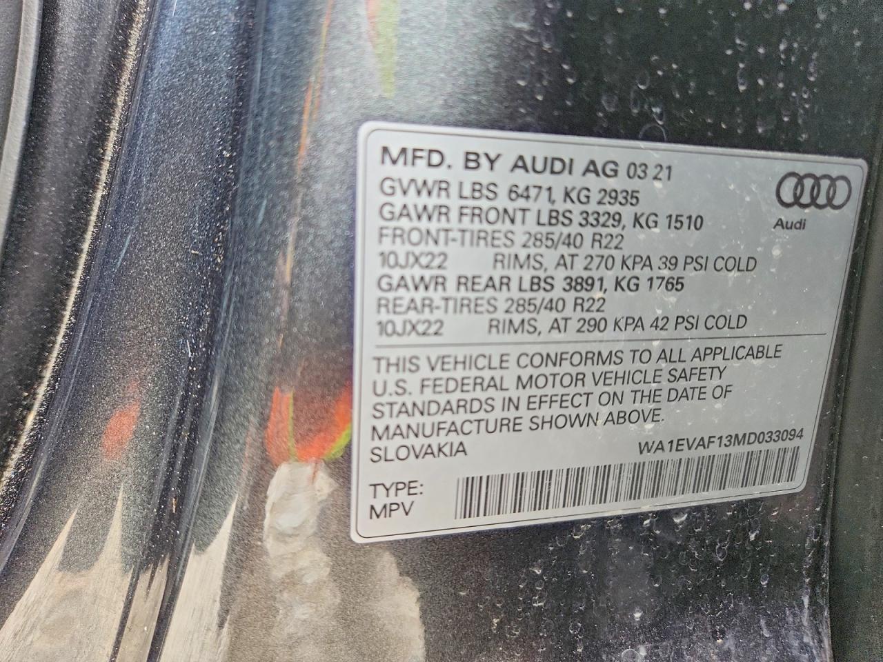 2021 AUDI Q8