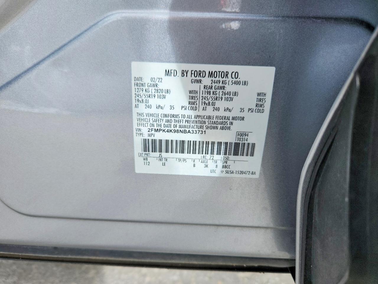 2022 FORD EDGE