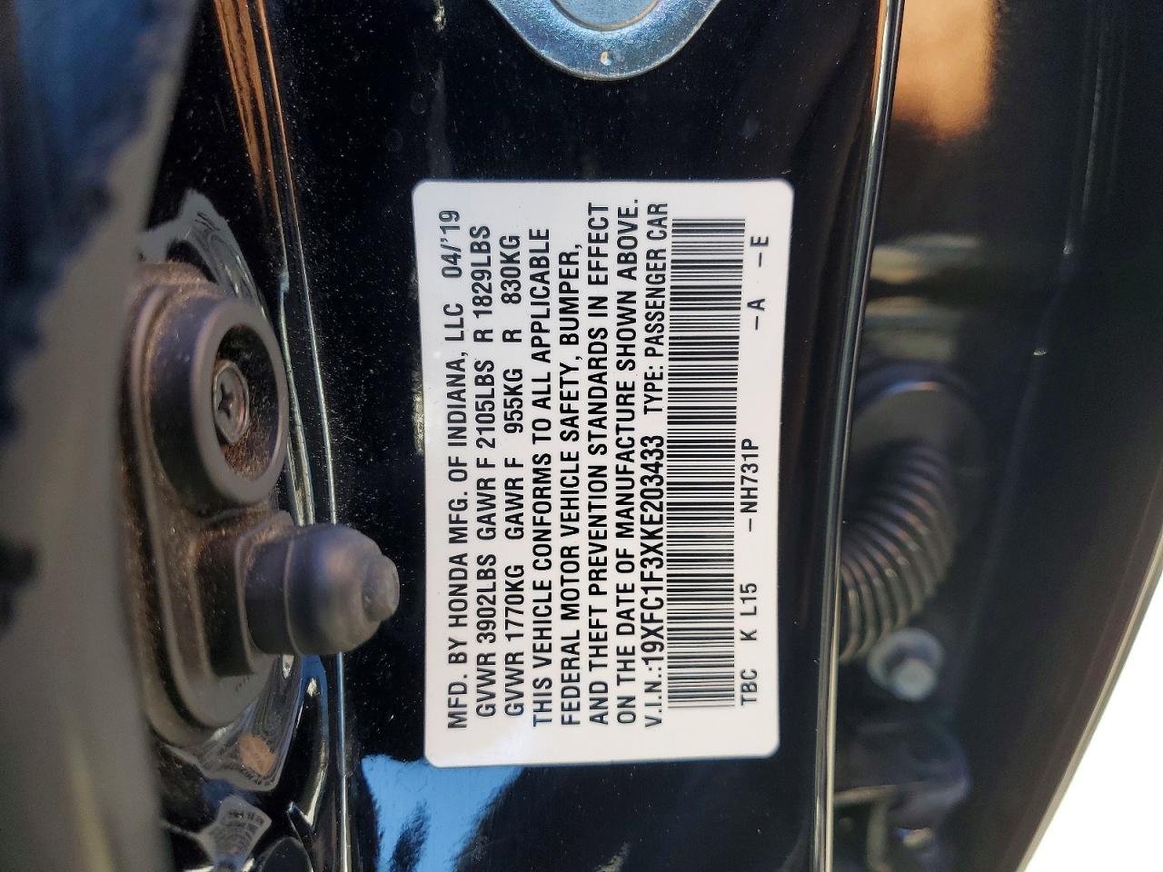 2019 HONDA CIVIC