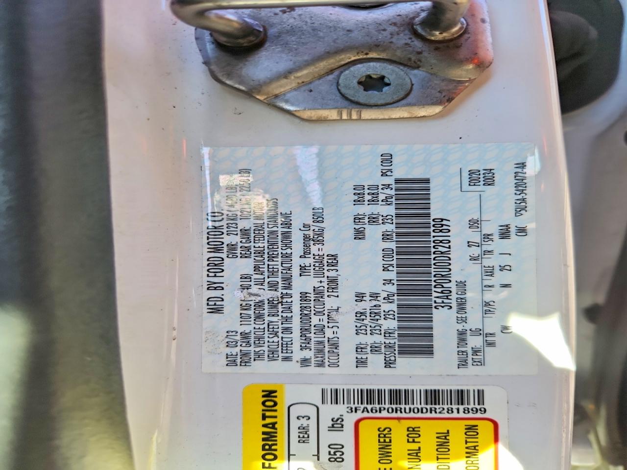 2013 FORD FUSION