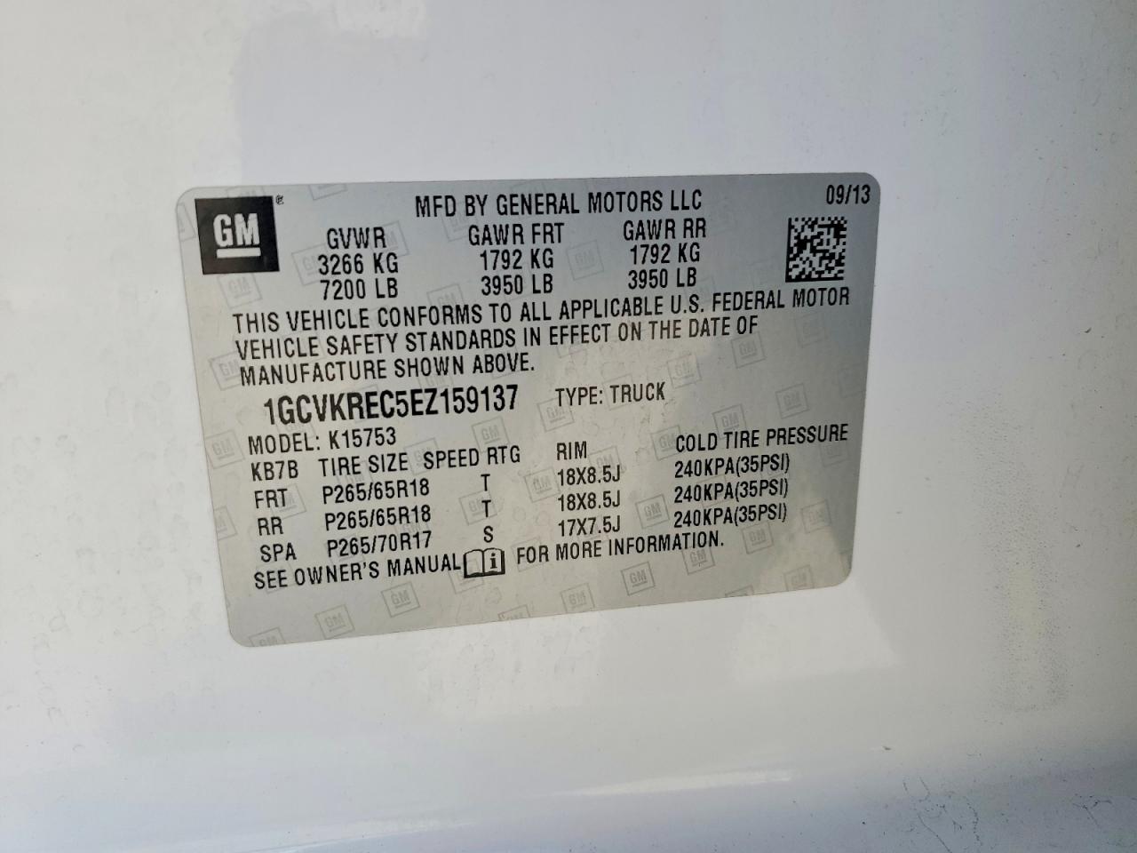 2014 CHEVROLET SILVERADO