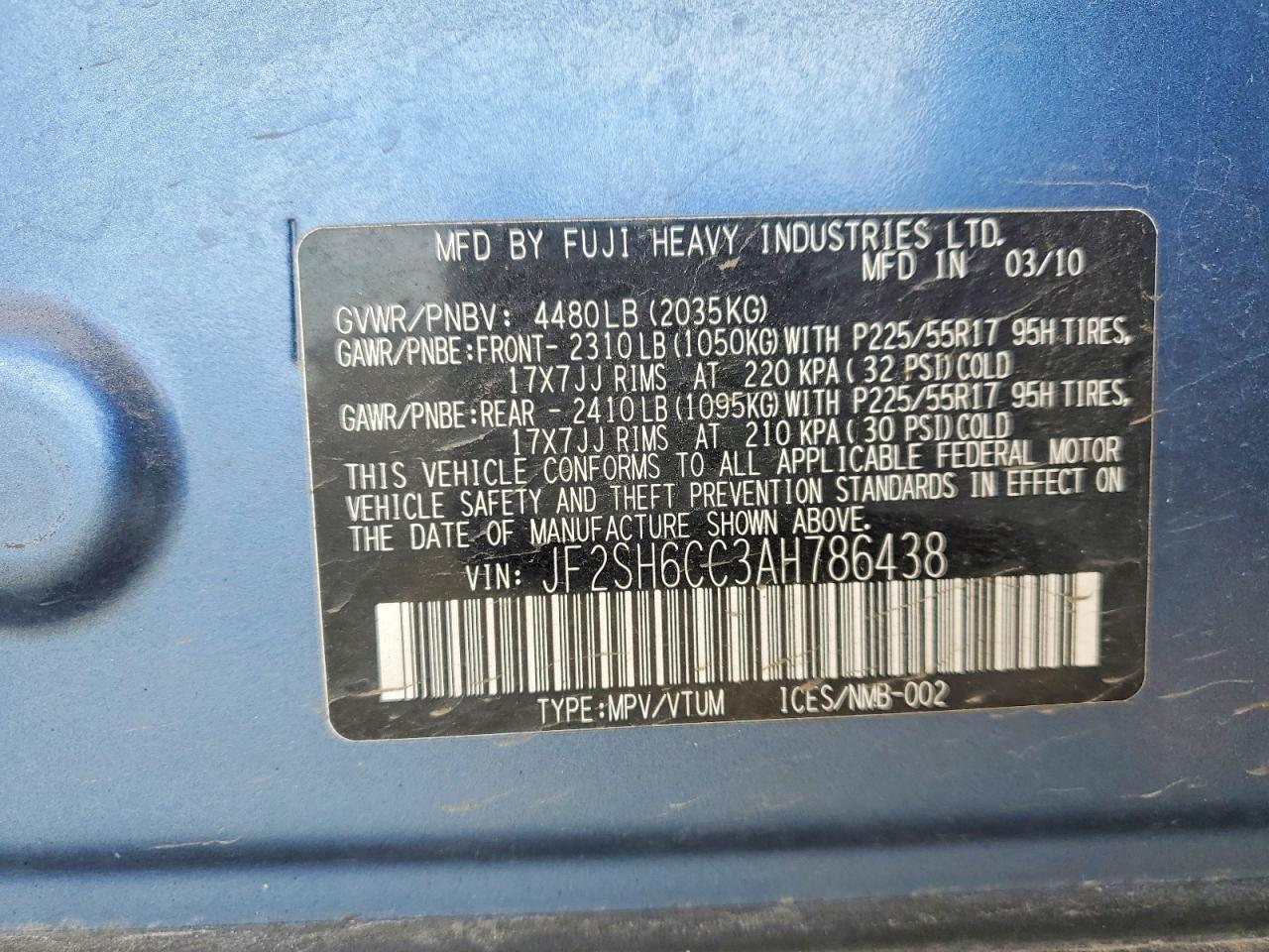2010 SUBARU FORESTER