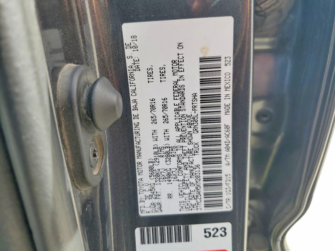 2019 TOYOTA TACOMA