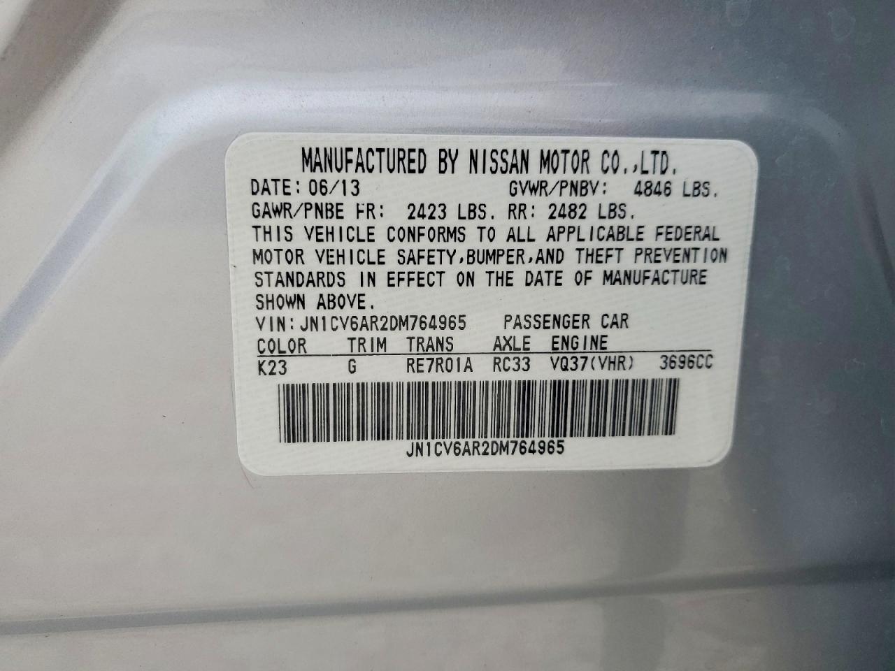 2013 INFINITI G37