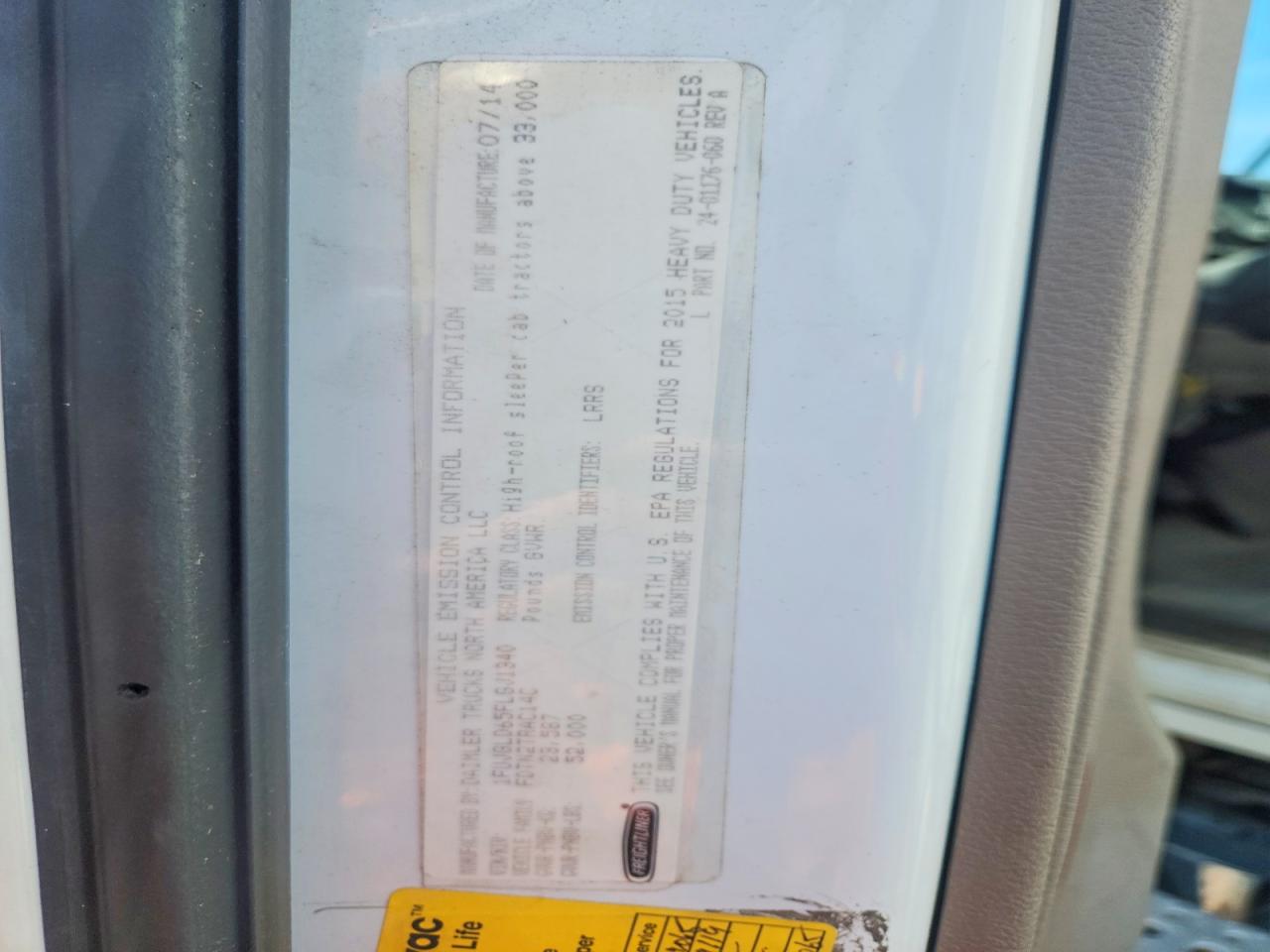 2015 FREIGHTLINER ALL OTHER