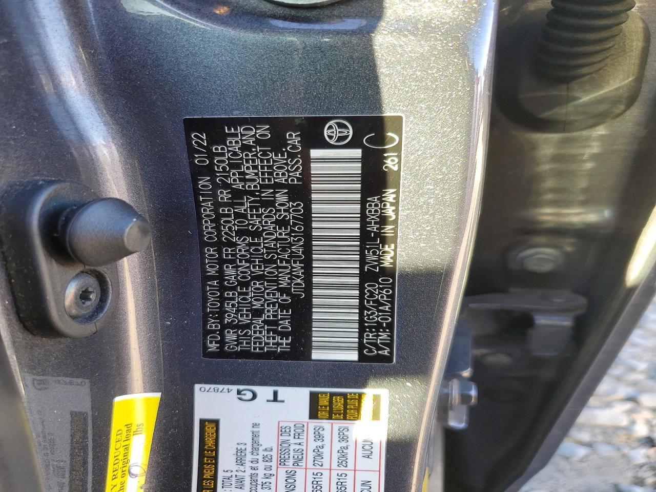 2022 TOYOTA PRIUS