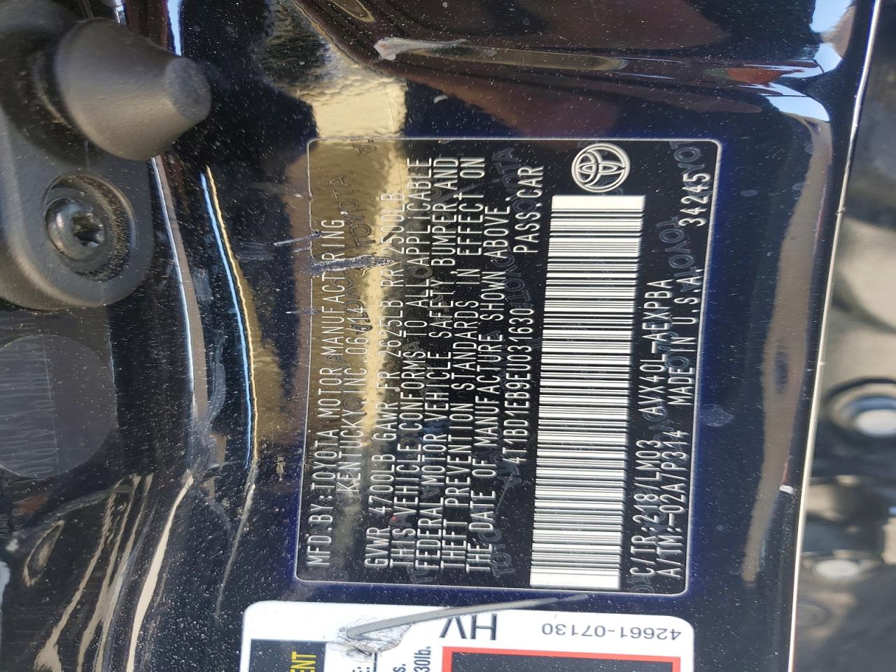 2014 TOYOTA AVALON