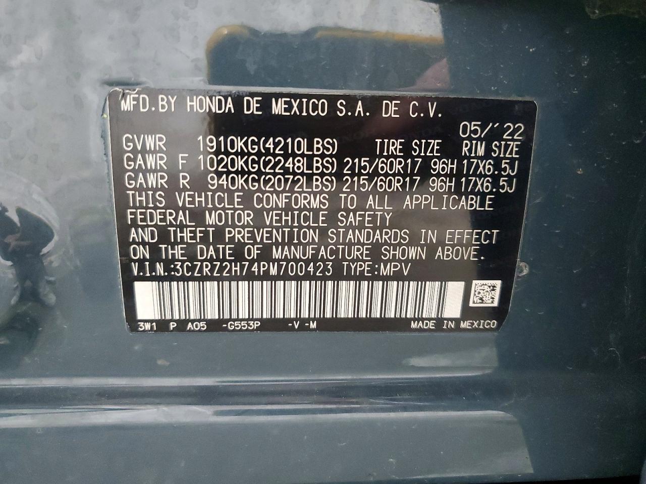 2023 HONDA HR-V