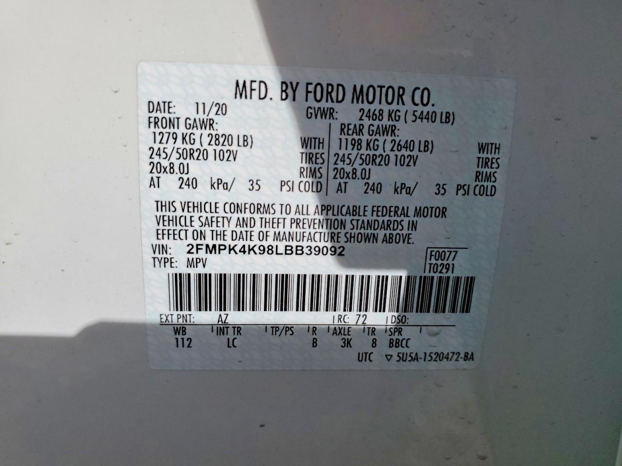 2020 FORD EDGE