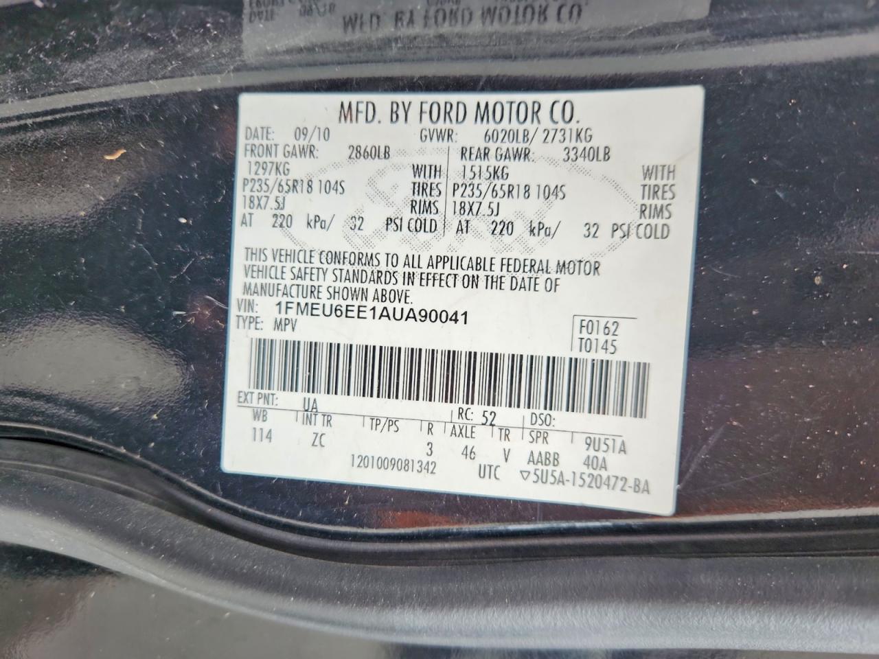 2010 FORD EXPLORER