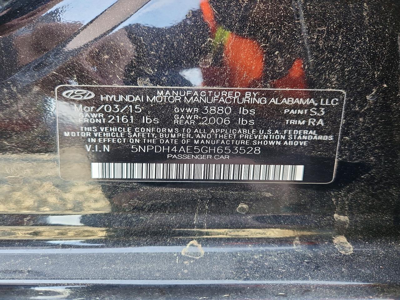 2016 HYUNDAI ELANTRA