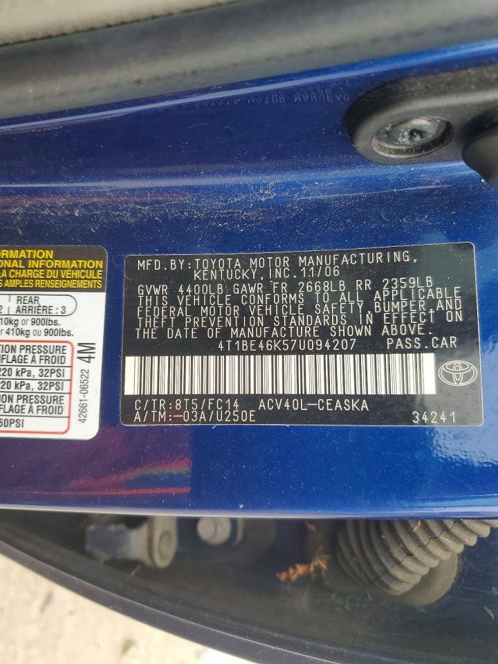 2007 TOYOTA CAMRY