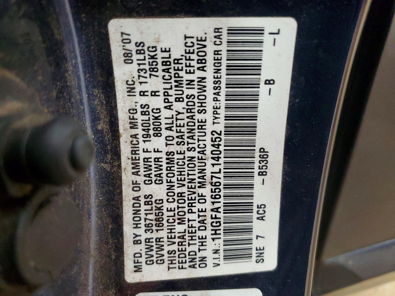 2007 HONDA CIVIC