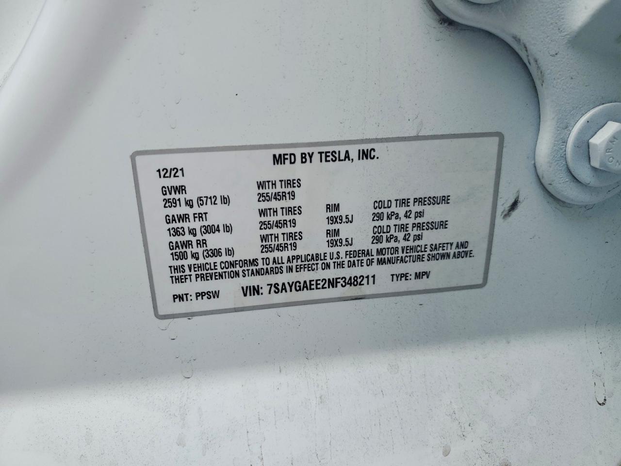 2022 TESLA MODEL Y