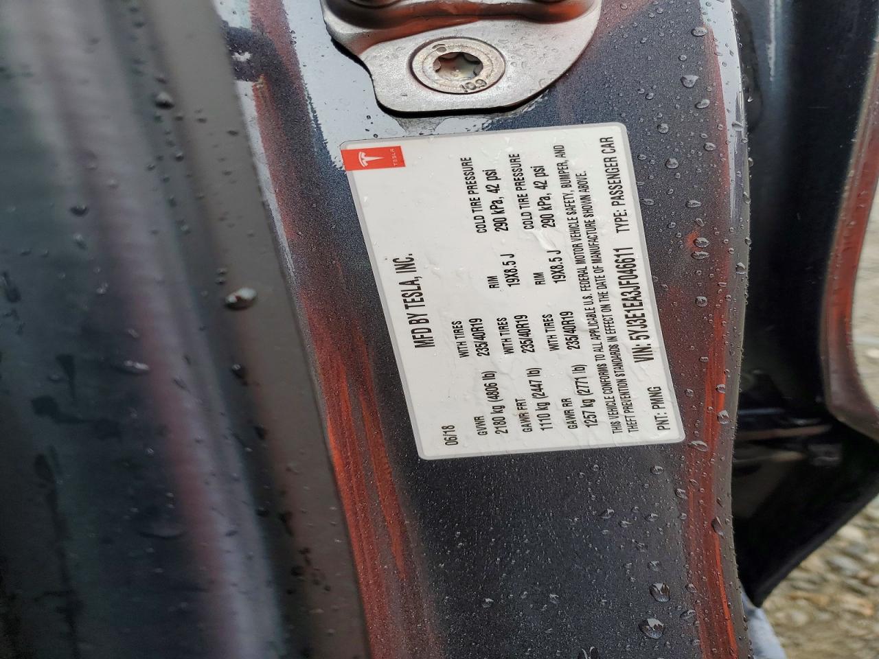 2018 TESLA MODEL 3