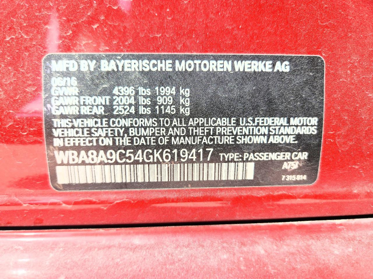 2016 BMW 3 SERIES