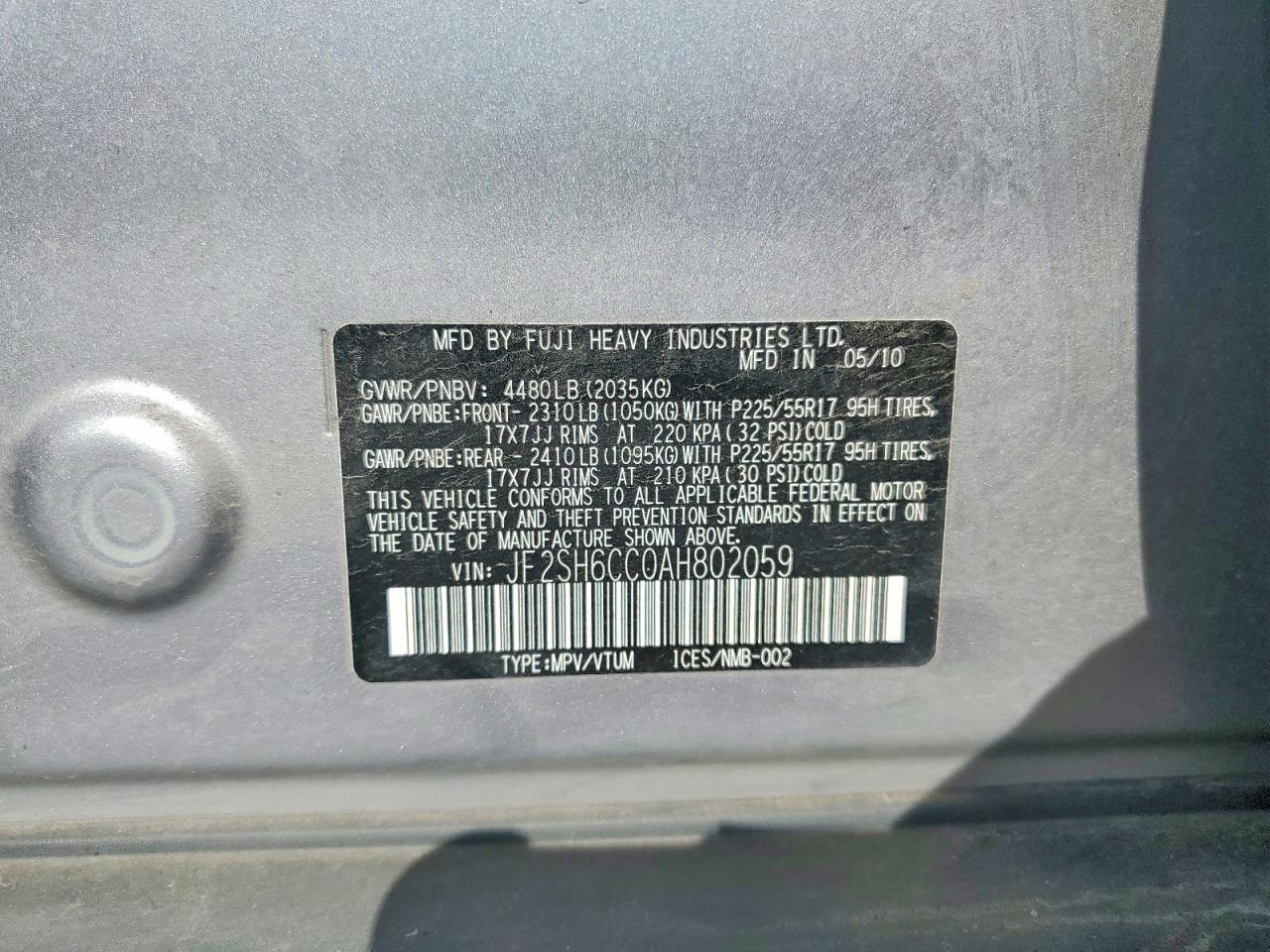 2010 SUBARU FORESTER