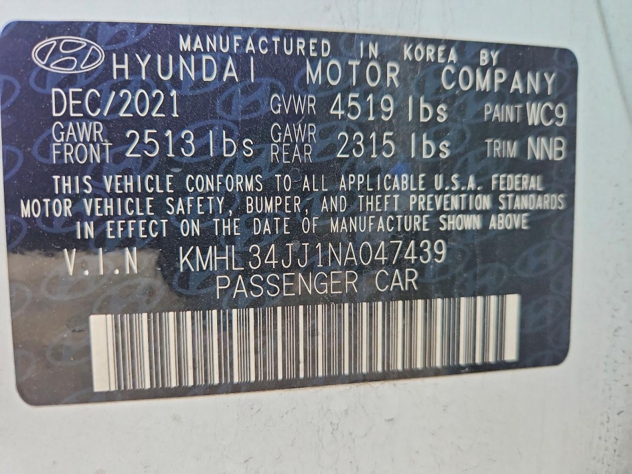 2022 HYUNDAI SONATA