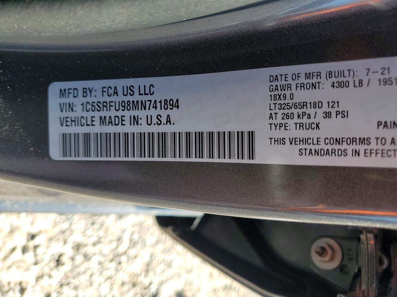 2021 RAM 1500