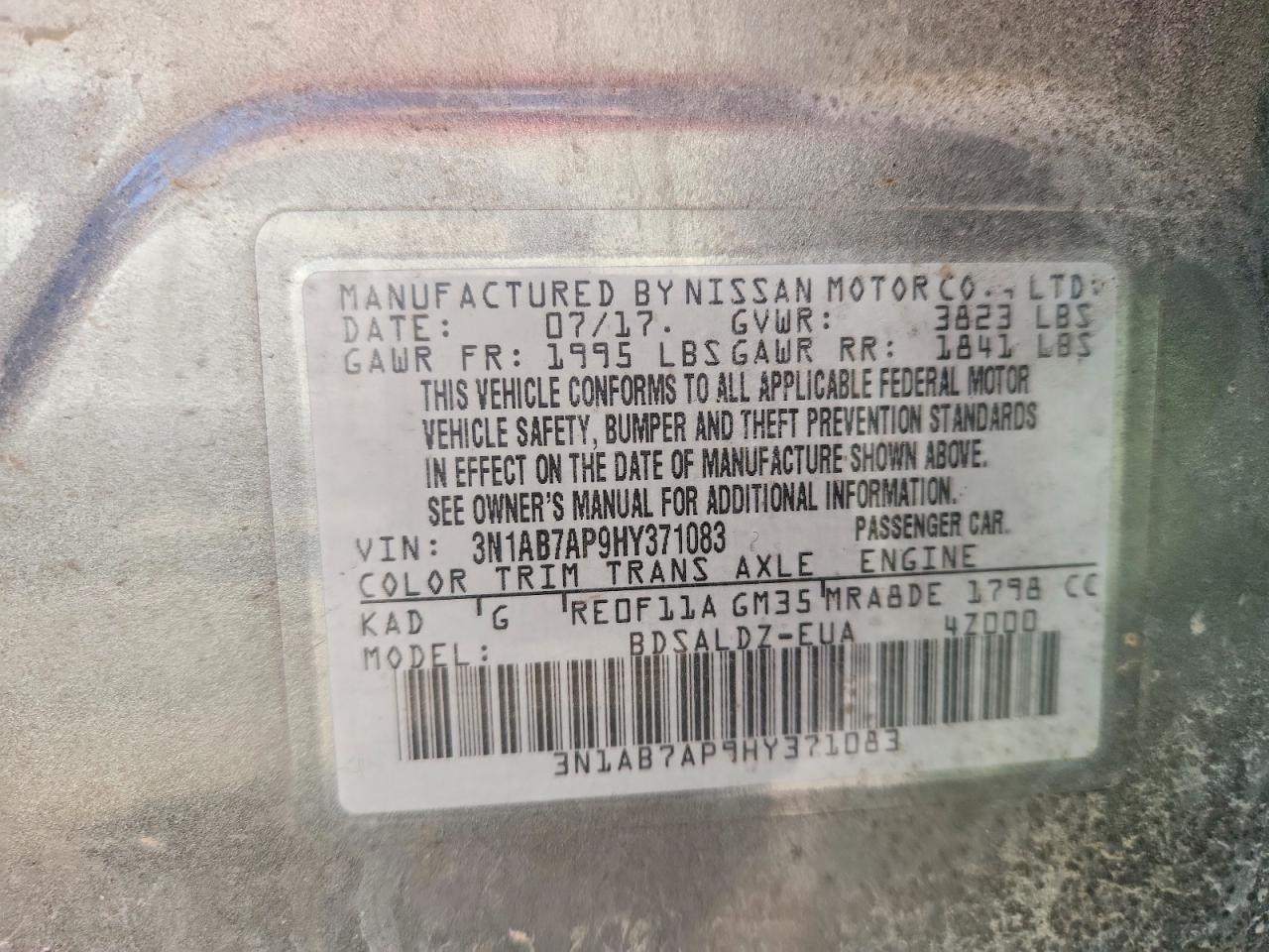 2017 NISSAN SENTRA