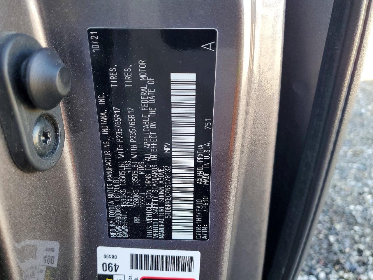 2022 TOYOTA SIENNA