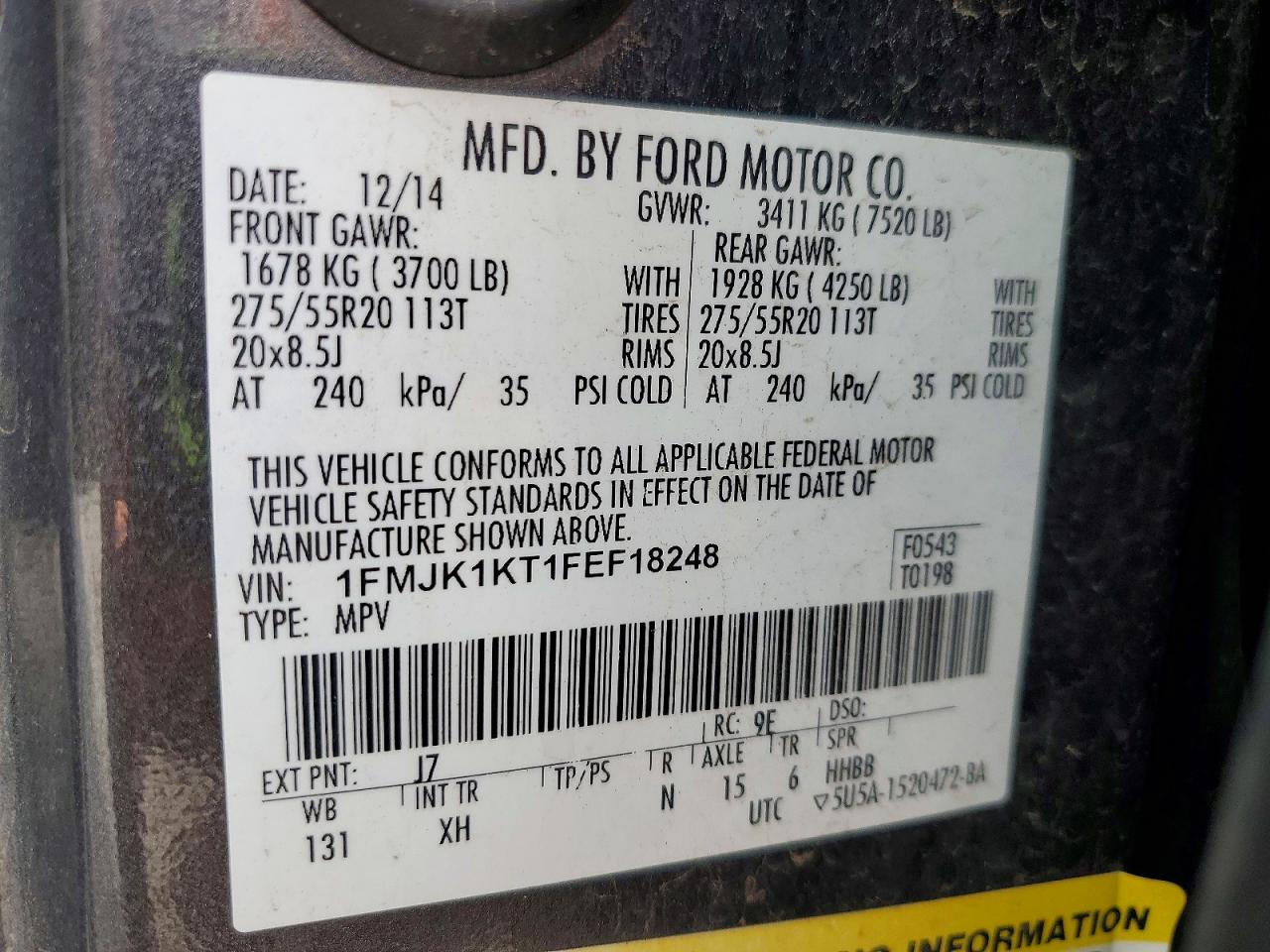 2015 FORD EXPEDITION
