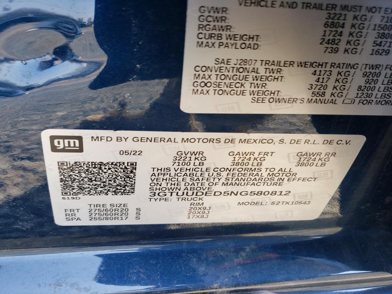 2022 GMC SIERRA