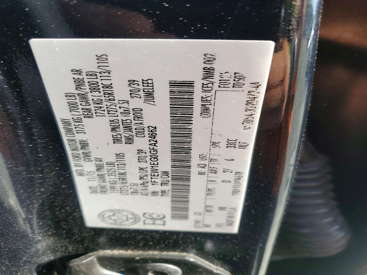 2016 FORD F150