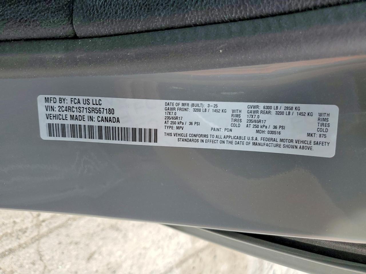 2025 CHRYSLER PACIFICA