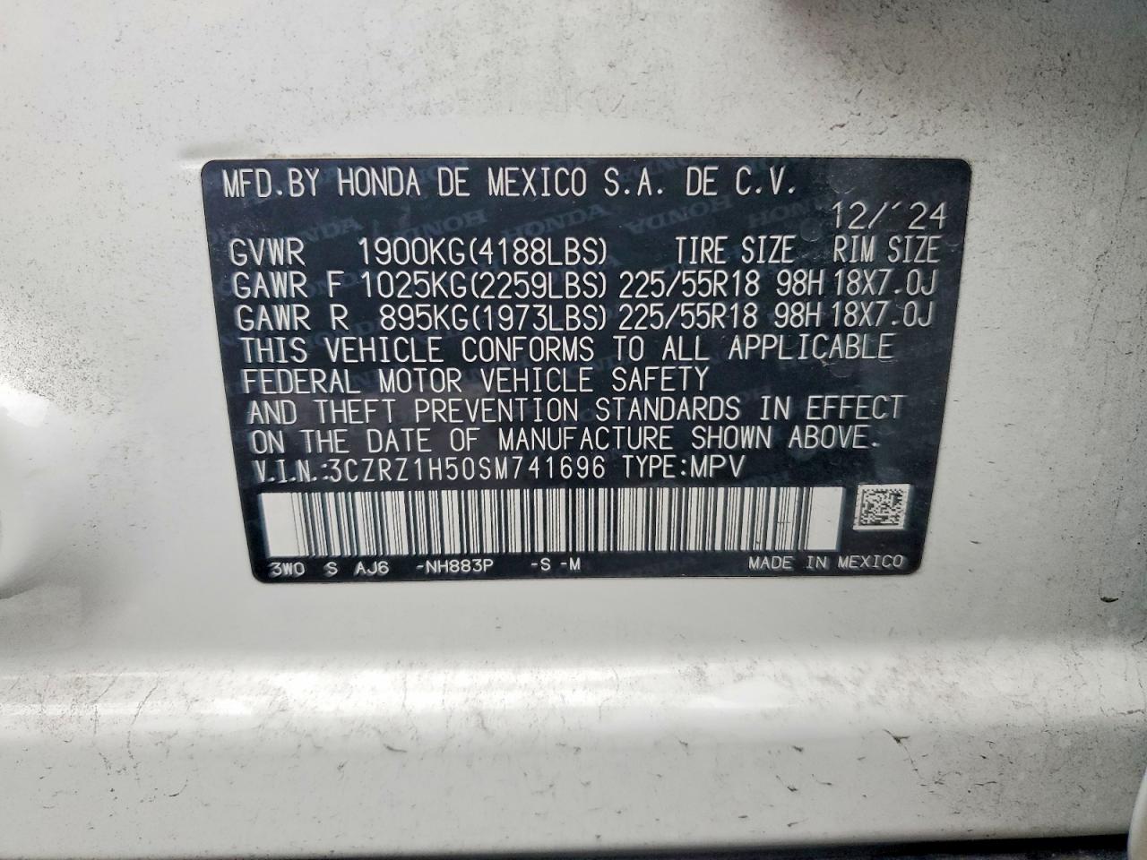 2025 HONDA HR-V