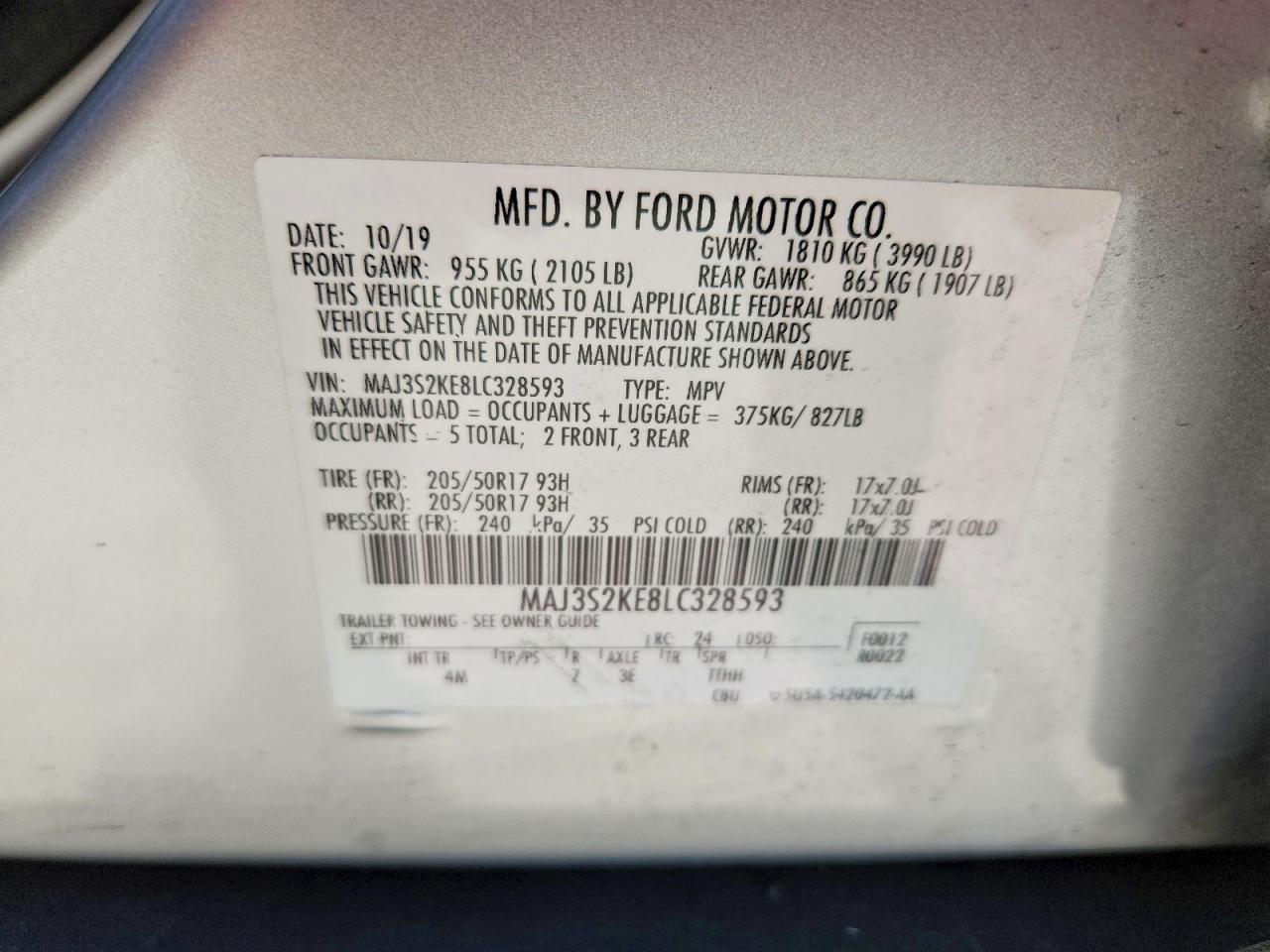 2020 FORD ECOSPORT