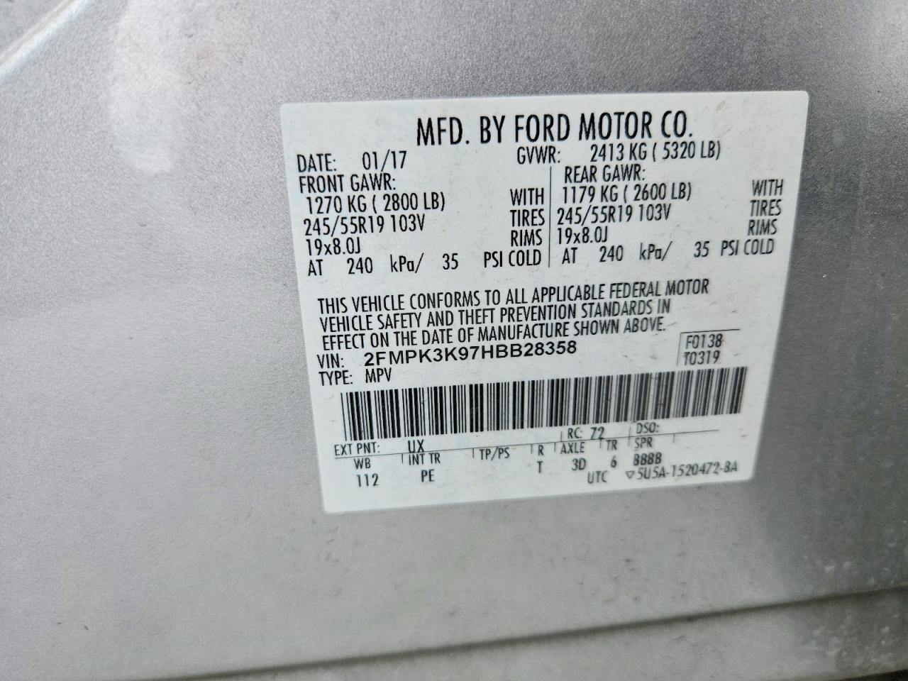 2017 FORD EDGE