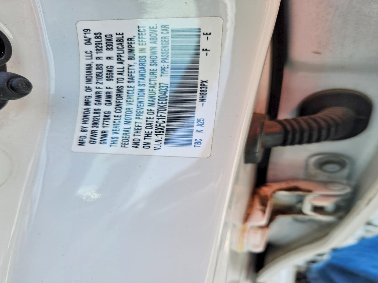 2019 HONDA CIVIC