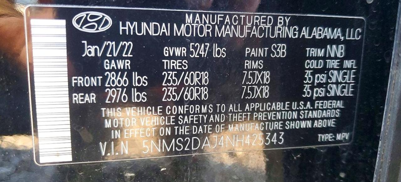 2022 HYUNDAI SANTA FE