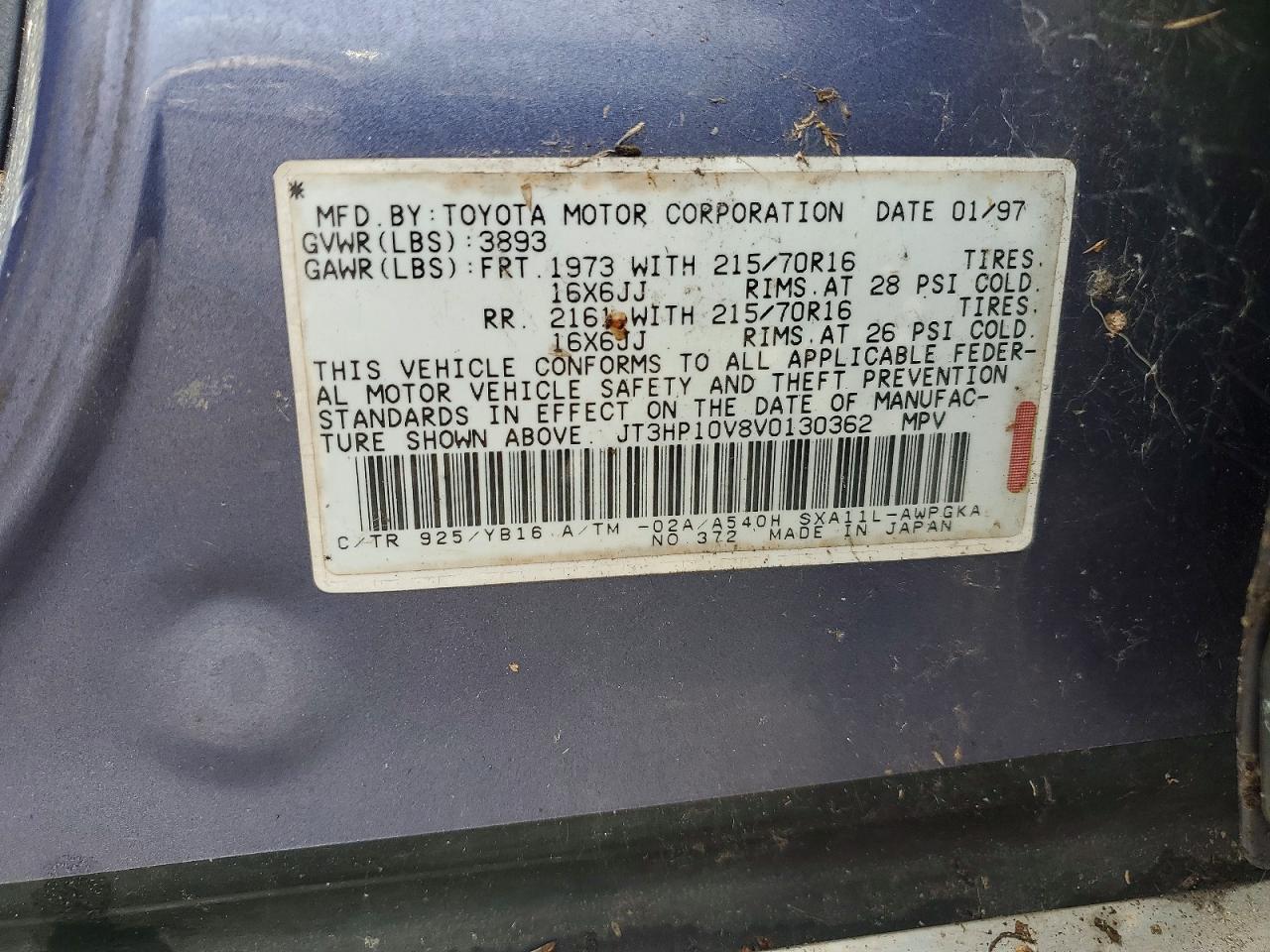 1997 TOYOTA RAV4