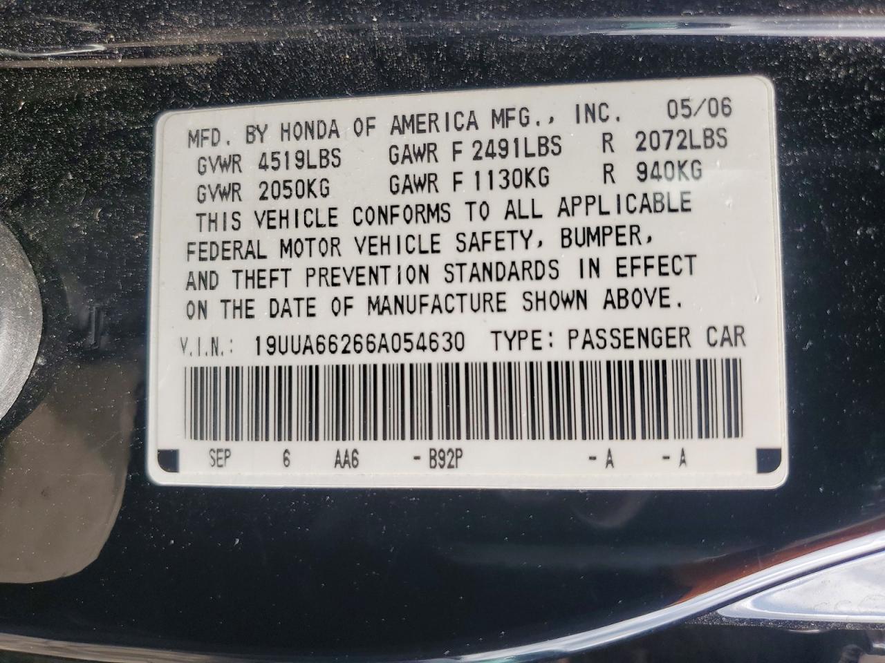 2006 ACURA TL