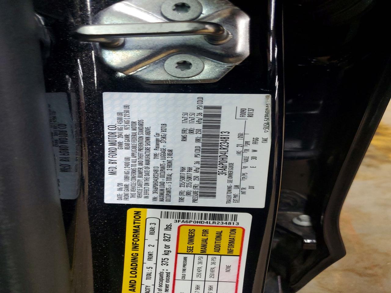 2020 FORD FUSION