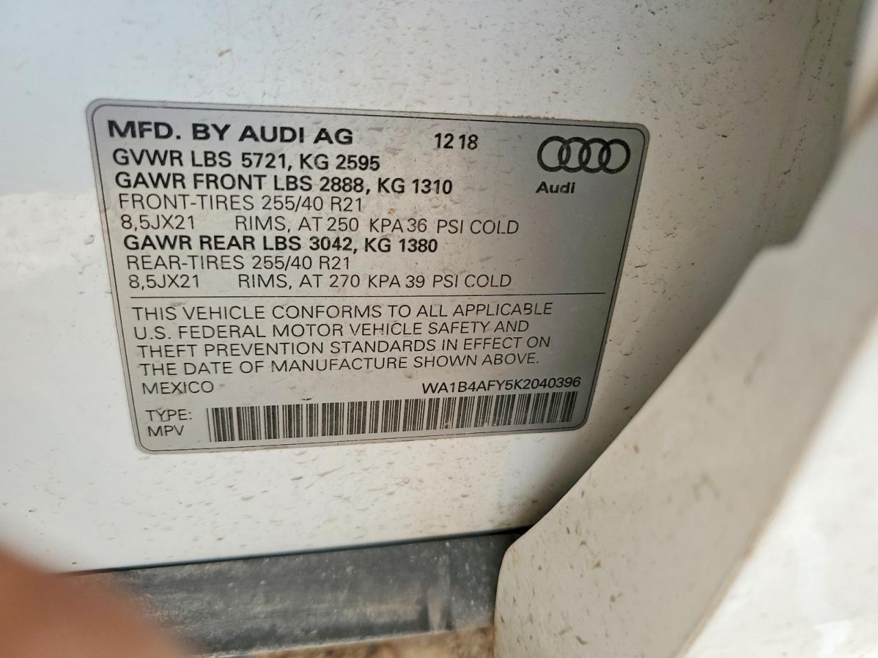2019 AUDI SQ5