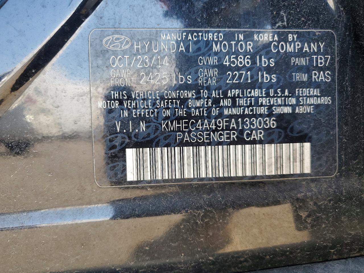 2015 HYUNDAI SONATA