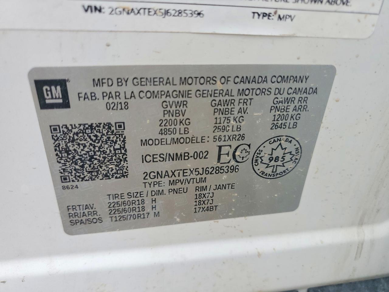 2018 CHEVROLET EQUINOX