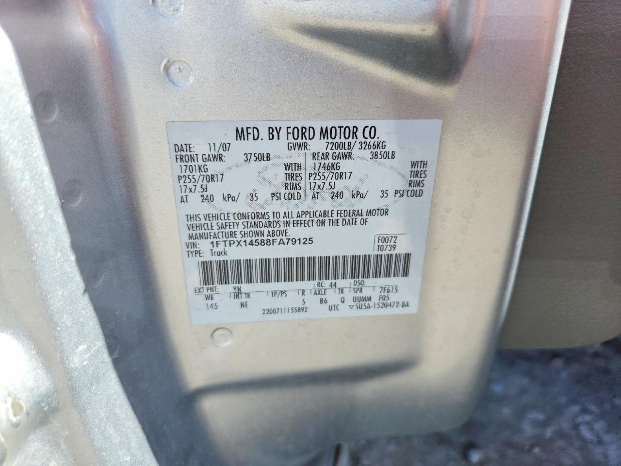 2008 FORD F150