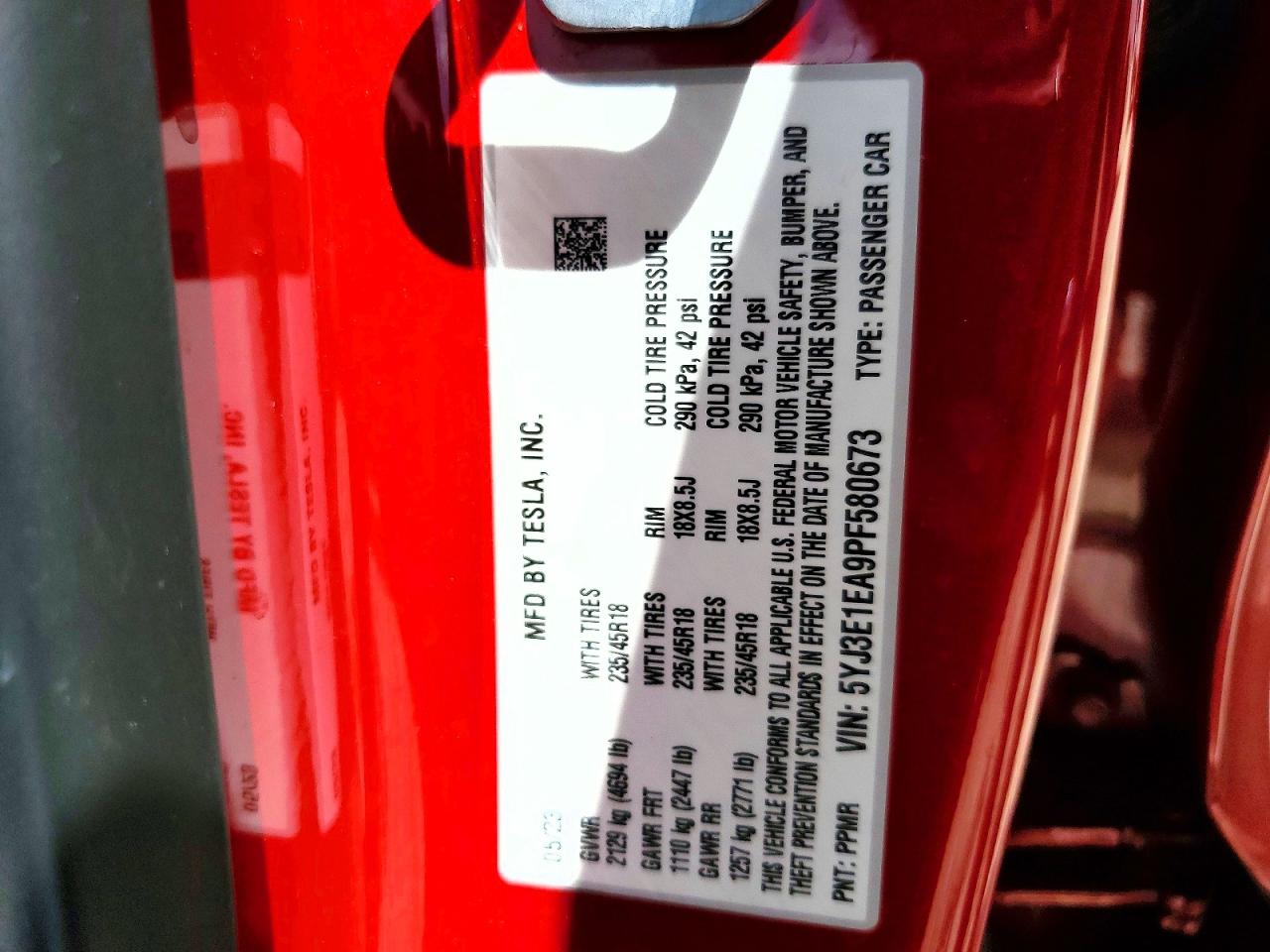 2023 TESLA MODEL 3