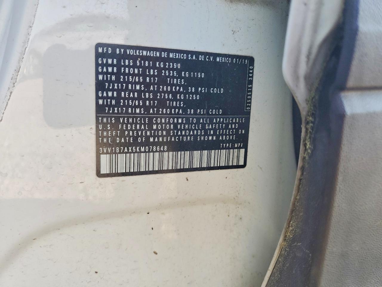 2019 VOLKSWAGEN TIGUAN