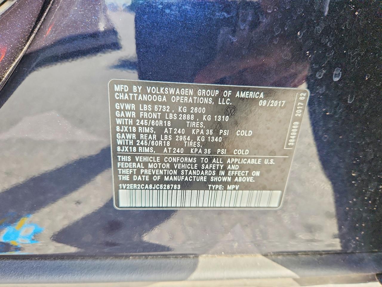 2018 VOLKSWAGEN ATLAS